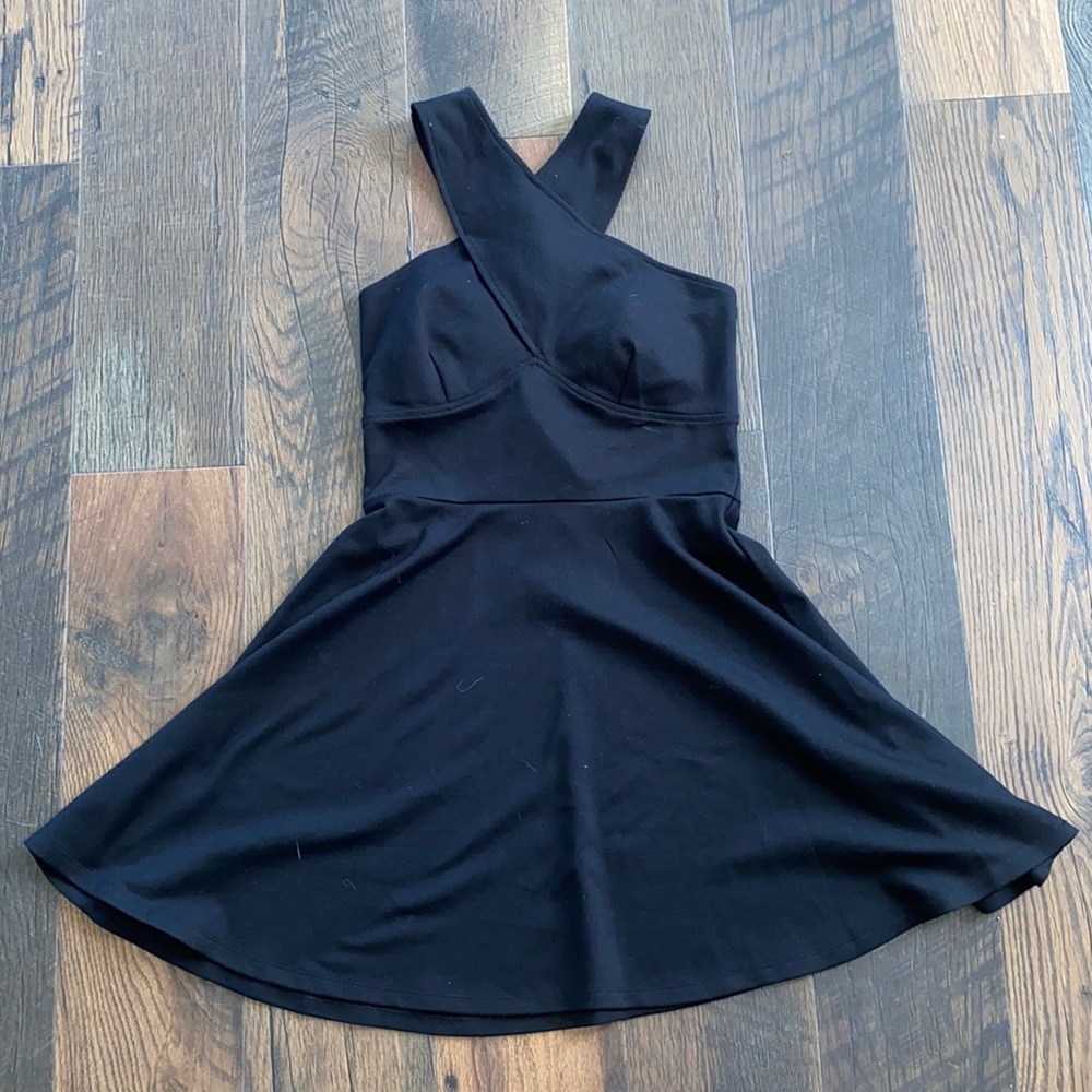 Candies Black Cross Mini Dress